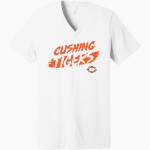 CUSHING HIGH SCHOOL TIGERS Bella+Canvas Unisex Jersey Short Sleeve V-Neck Tee Front Thumbnail