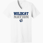 Northwestern Wildcats Bella+Canvas Unisex Jersey Short Sleeve V-Neck Tee Front Thumbnail
