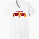 VOORHEES VIKINGS official sideline store Bella+Canvas Unisex Jersey Short Sleeve V-Neck Tee Front Thumbnail
