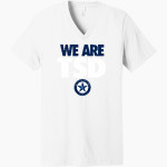 Texas School for the Deaf Bella+Canvas Unisex Jersey Short Sleeve V-Neck Tee Front Thumbnail