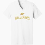 WOODRUFF HIGH SCHOOL WOLVERINES Bella+Canvas Unisex Jersey Short Sleeve V-Neck Tee Front Thumbnail