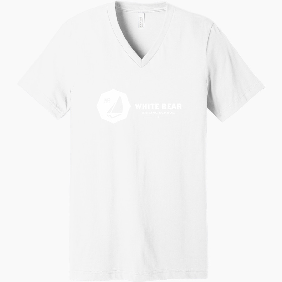 White Bear Sailing School <span class="pdp-name-mascot">White Bear Sailing School</span> Bella+Canvas Unisex Jersey Short Sleeve V-Neck Tee