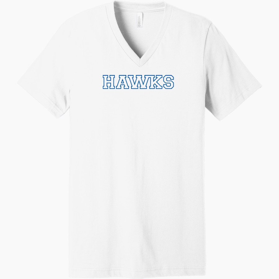 Hartwick Hawks <span class="pdp-name-mascot">Hartwick Hawks</span> Bella+Canvas Unisex Jersey Short Sleeve V-Neck Tee