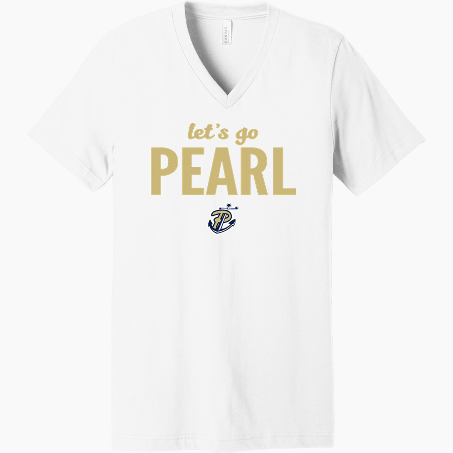 PEARL HIGH SCHOOL PIRATES <span class="pdp-name-mascot">PEARL PIRATES</span> Bella+Canvas Unisex Jersey Short Sleeve V-Neck Tee