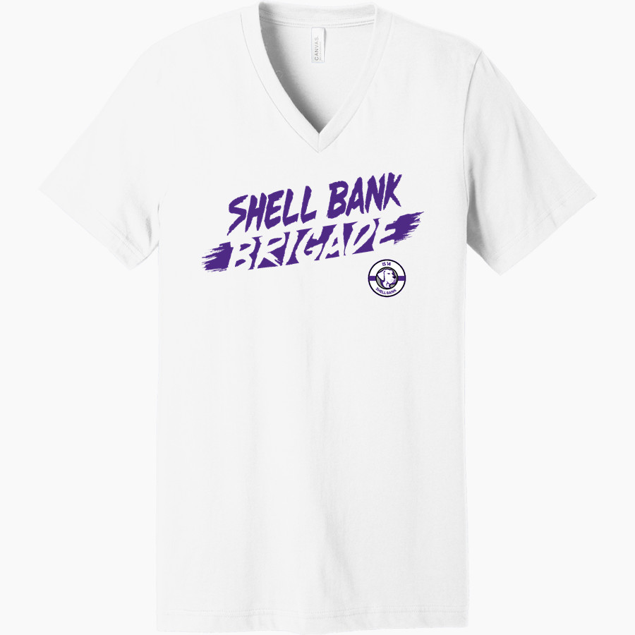 Shell Bank Brigade <span class="pdp-name-mascot">Shell Bank P771K@014 Labradors</span> Bella+Canvas Unisex Jersey Short Sleeve V-Neck Tee