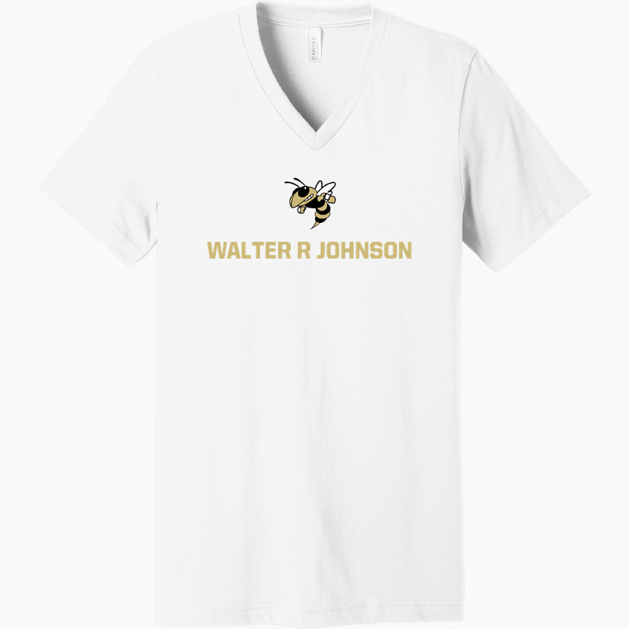 Walter R Johnson Yellowjackets <span class="pdp-name-mascot">Walter R Johnson Yellowjackets</span> Bella+Canvas Unisex Jersey Short Sleeve V-Neck Tee