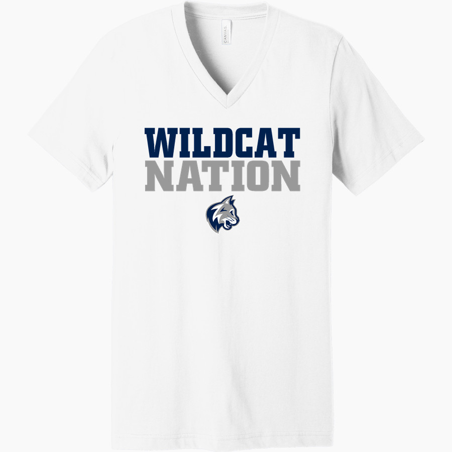 Northwestern Wildcats Bella+Canvas Unisex Jersey Short Sleeve V-Neck Tee