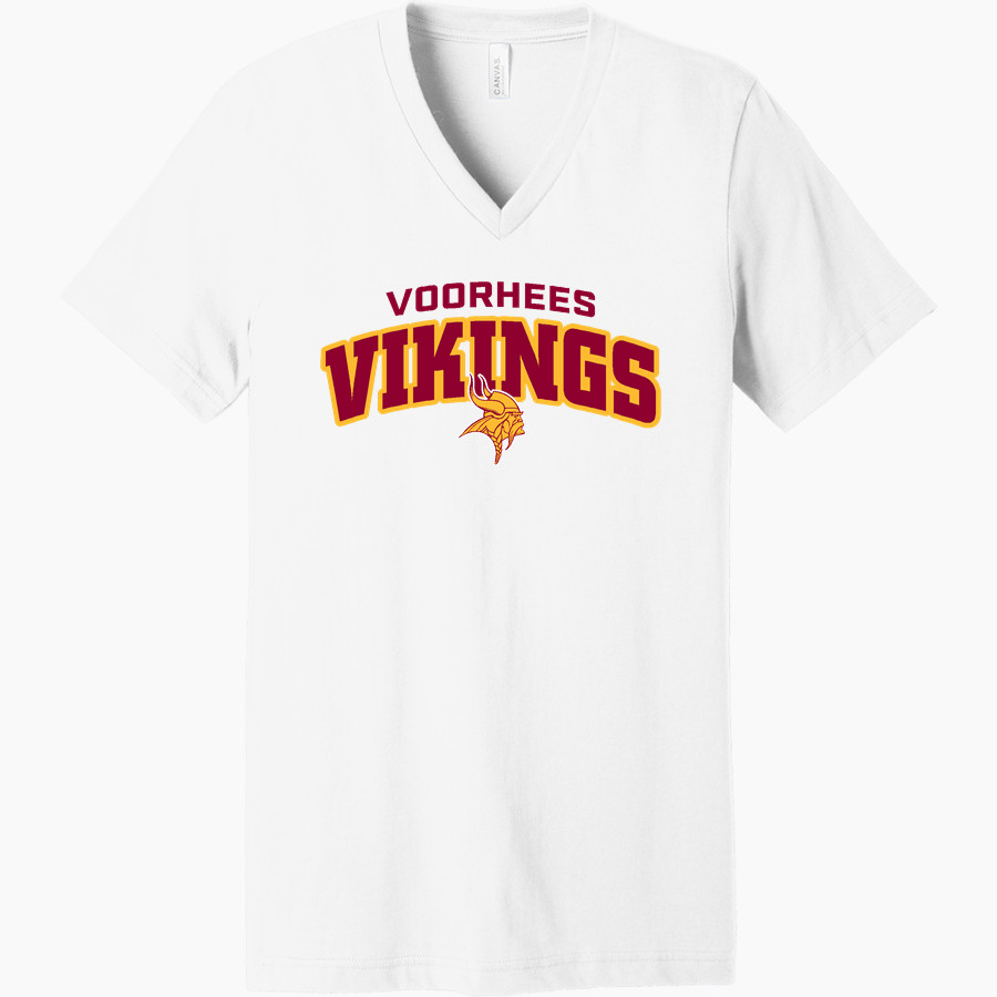VOORHEES VIKINGS official sideline store Bella+Canvas Unisex Jersey Short Sleeve V-Neck Tee