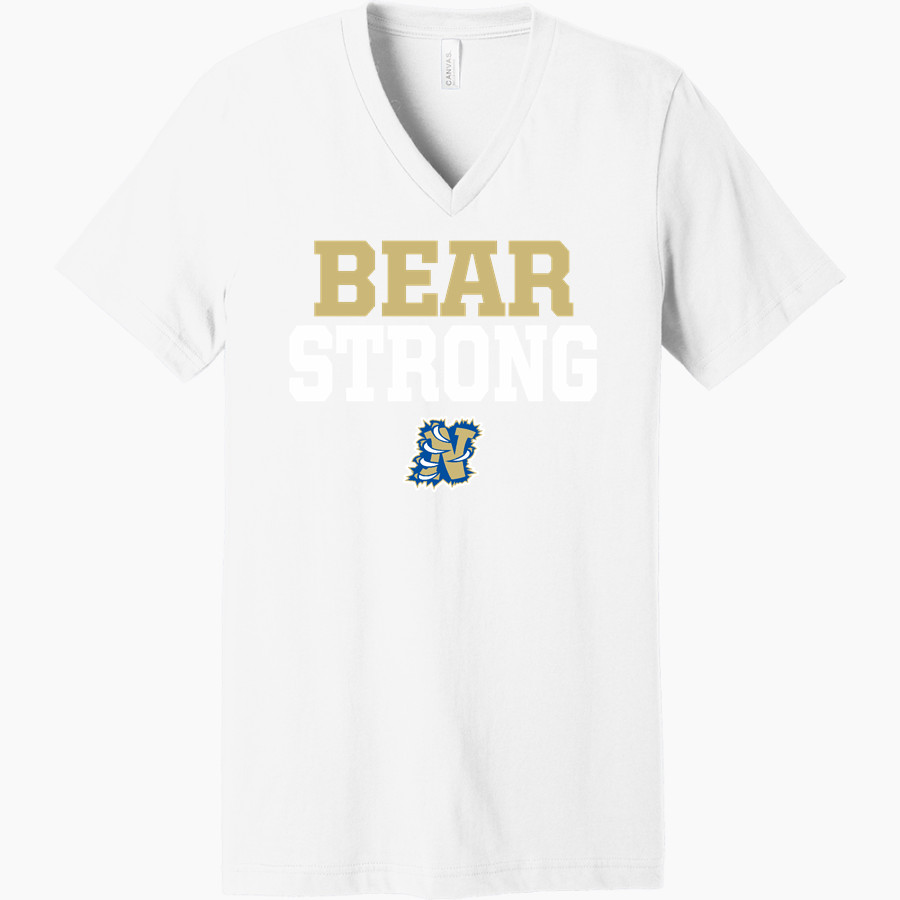 NOBLE HIGH SCHOOL BEARS <span class="pdp-name-mascot">NOBLE BEARS</span> Bella+Canvas Unisex Jersey Short Sleeve V-Neck Tee