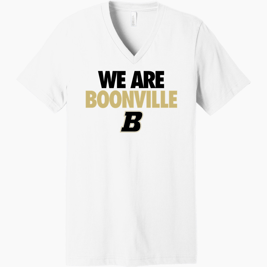 Boonville Pioneers <span class="pdp-name-mascot">Boonville Pioneers</span> Bella+Canvas Unisex Jersey Short Sleeve V-Neck Tee