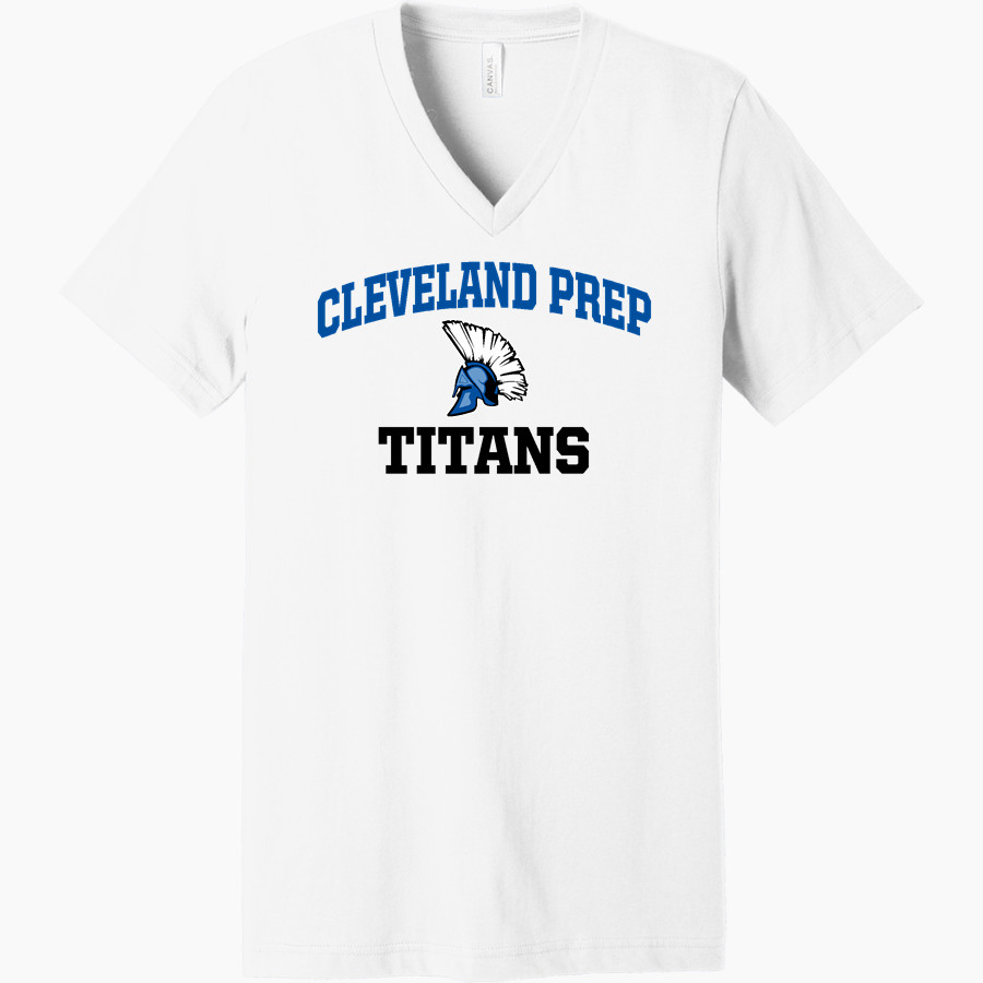 Cleveland Prep Titans Bella+Canvas Unisex Jersey Short Sleeve V-Neck Tee