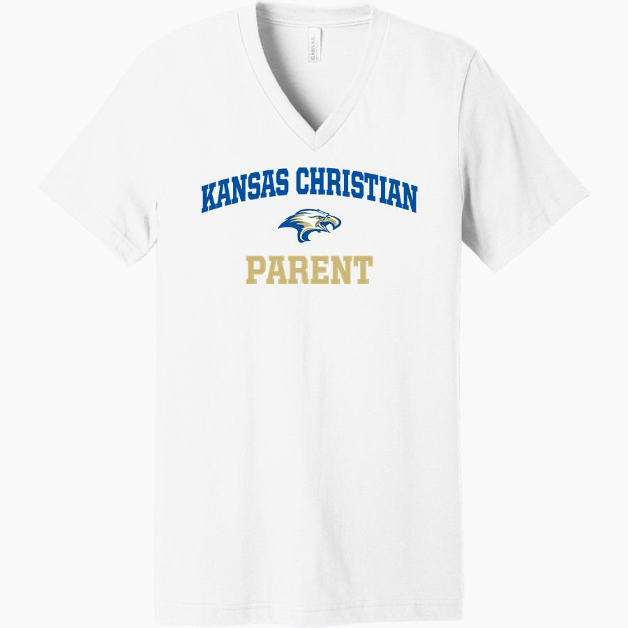 Kansas Christian Falcons <span class="pdp-name-mascot">Kansas Christian College Falcons</span> Bella+Canvas Unisex Jersey Short Sleeve V-Neck Tee