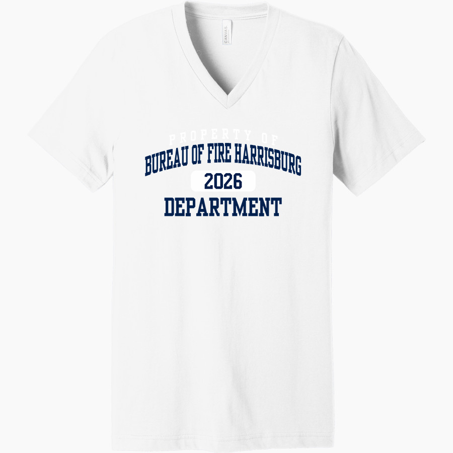 Bureau Of Fire Harrisburg Department <span class="pdp-name-mascot">Bureau Of Fire Harrisburg Department</span> Bella+Canvas Unisex Jersey Short Sleeve V-Neck Tee