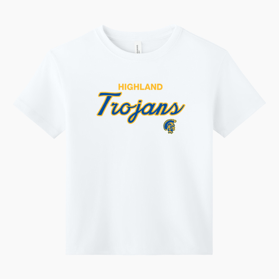 HIGHLAND HIGH SCHOOL TROJANS <span class="pdp-name-mascot">HIGHLAND TROJANS</span> BELLA+CANVAS Youth 6-Ounce Heavyweight Tee