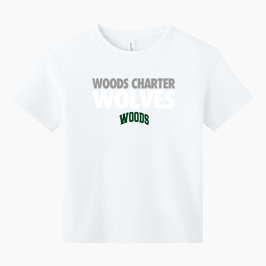 Woods Charter Wolves BELLA+CANVAS Youth 6-Ounce Heavyweight Tee