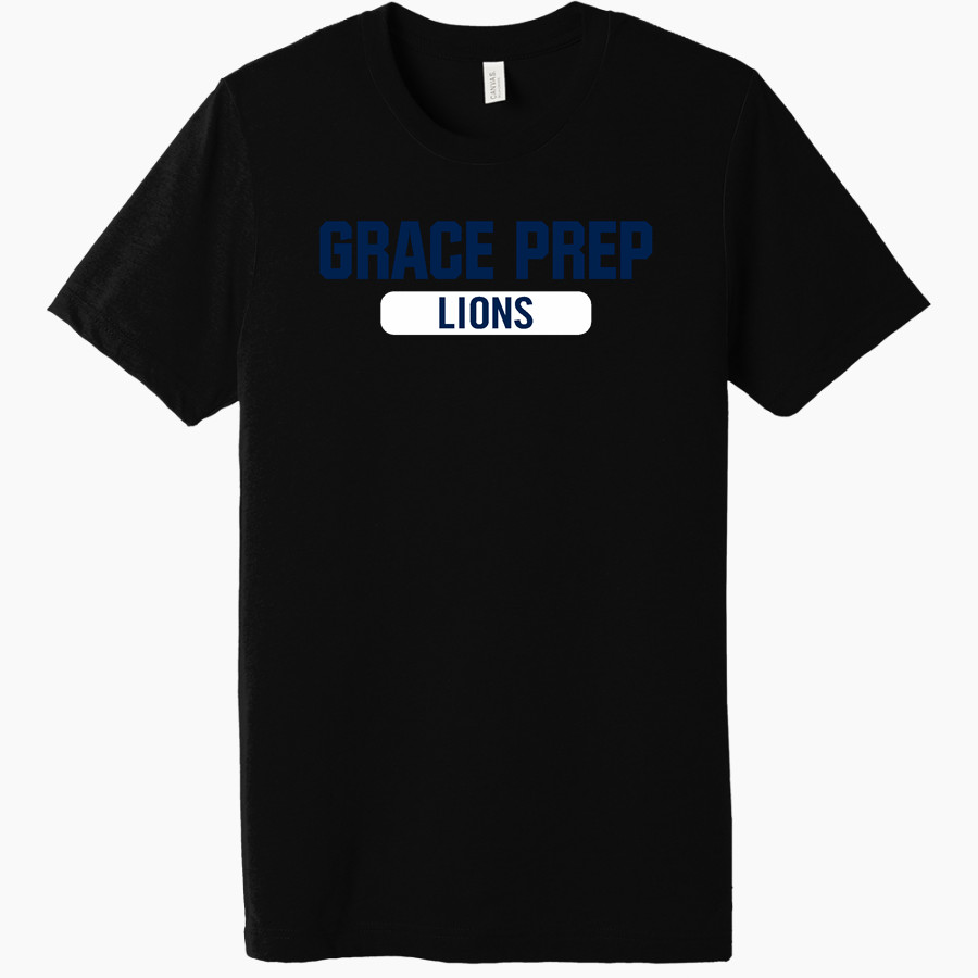 GRACE PREP ACADEMY LIONS <span class="pdp-name-mascot">GRACE LIONS</span> BELLA+CANVAS Unisex Triblend Short Sleeve Tee