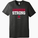 DOVER HIGH SCHOOL LONGHORNS BELLA+CANVAS Unisex Triblend Short Sleeve Tee Front Thumbnail