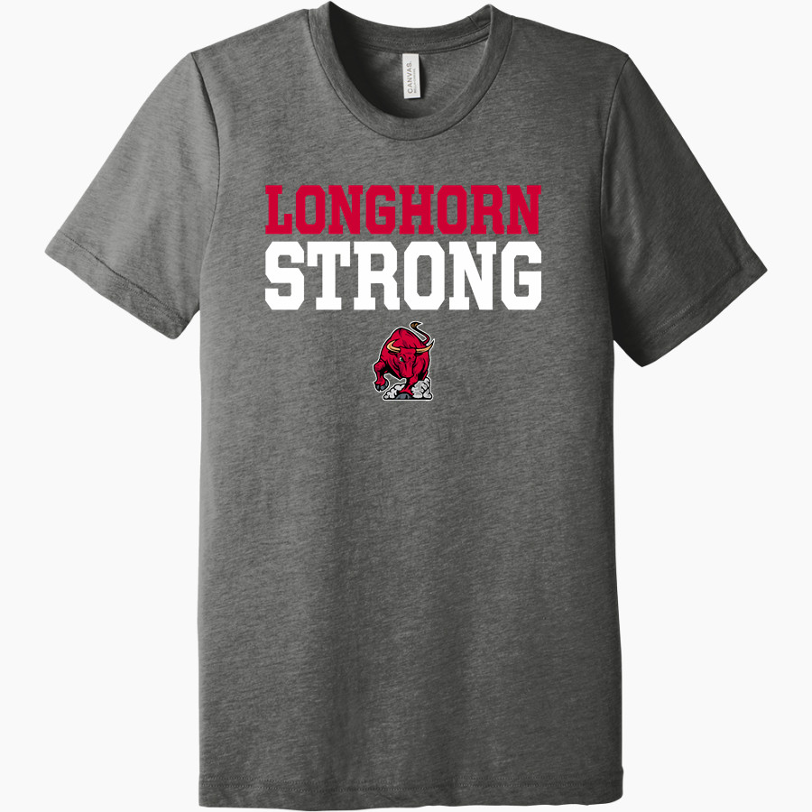 DOVER HIGH SCHOOL LONGHORNS BELLA+CANVAS Unisex Triblend Short Sleeve Tee