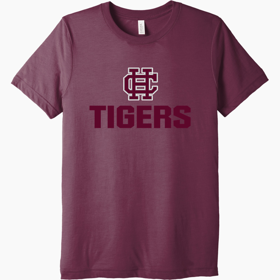 HARDIN COUNTY HIGH SCHOOL TIGERS <span class="pdp-name-mascot">HARDIN COUNTY TIGERS</span> BELLA+CANVAS Unisex Triblend Short Sleeve Tee