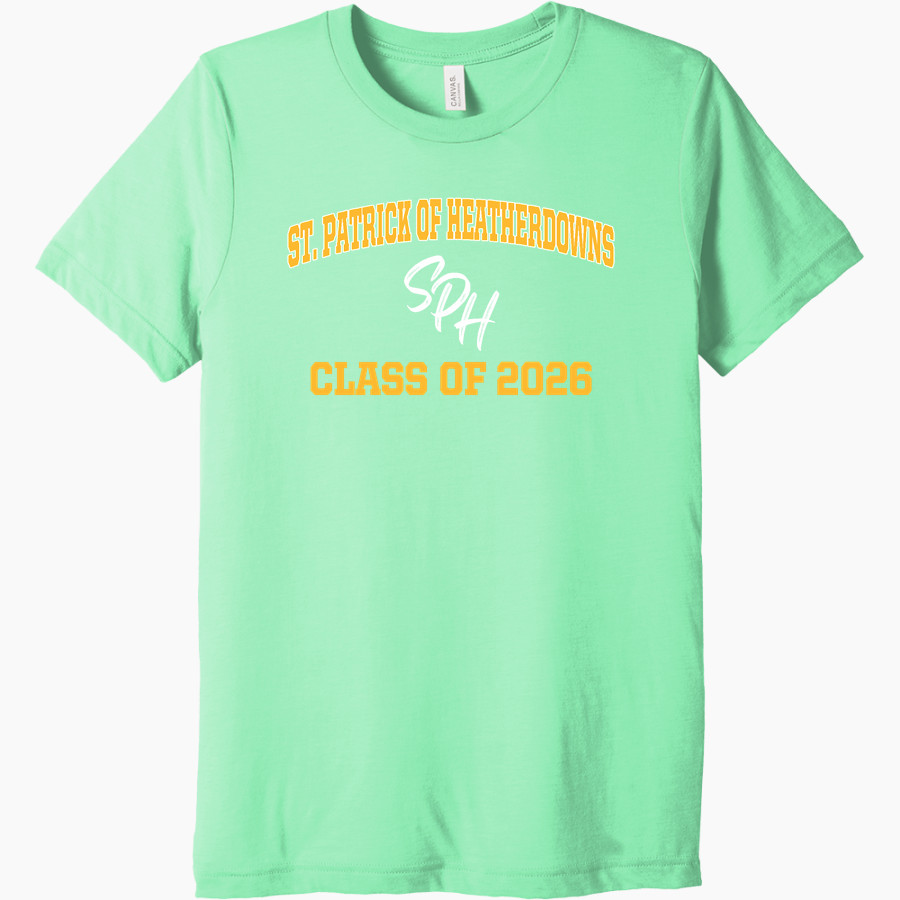 St. Patrick of Heatherdowns Irish <span class="pdp-name-mascot">St. Patrick of Heatherdowns Irish</span> BELLA+CANVAS Unisex Triblend Short Sleeve Tee