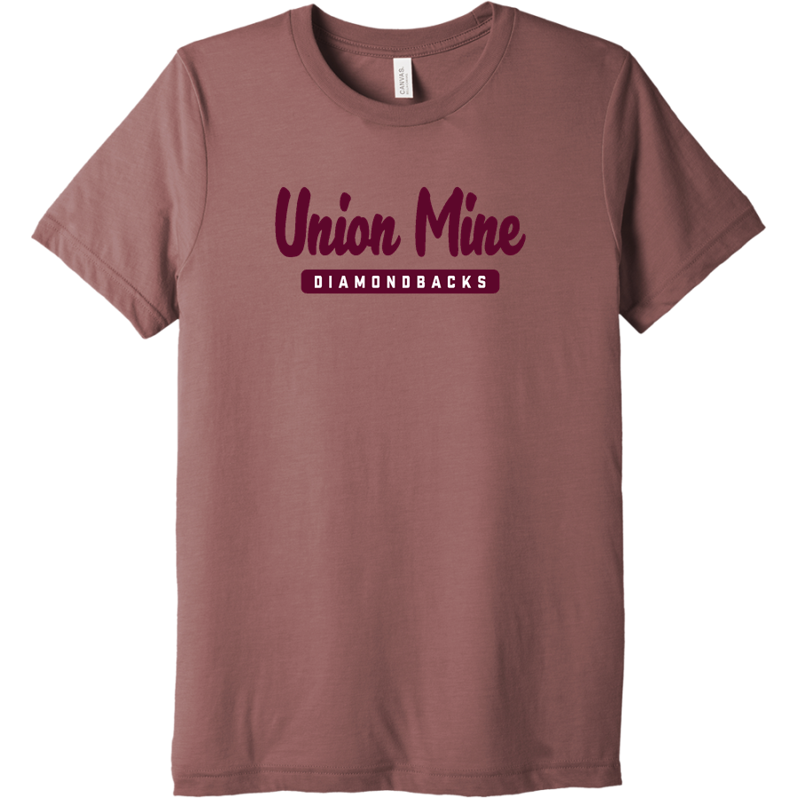 UNION MINE HIGH SCHOOL DIAMONDBACKS <span class="pdp-name-mascot">UNION MINE DIAMONDBACKS</span> BELLA+CANVAS Unisex Triblend Short Sleeve Tee