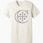 Christendom College Online Store <span class="pdp-name-mascot">Christendom College Crusaders</span> BELLA+CANVAS Unisex Triblend Short Sleeve Tee Front Thumbnail