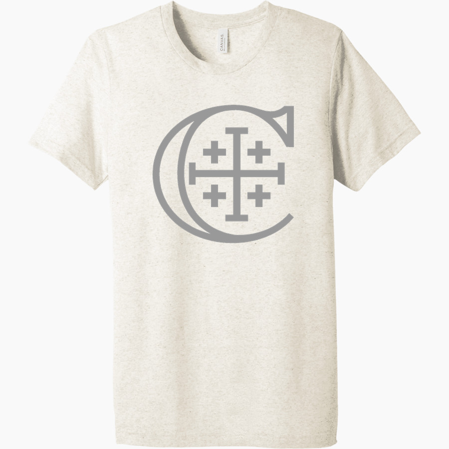 Christendom College Online Store <span class="pdp-name-mascot">Christendom College Crusaders</span> BELLA+CANVAS Unisex Triblend Short Sleeve Tee