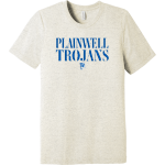PLAINWELL HIGH SCHOOL TROJANS <span class="pdp-name-mascot">PLAINWELL TROJANS</span> BELLA+CANVAS Unisex Triblend Short Sleeve Tee Front Thumbnail