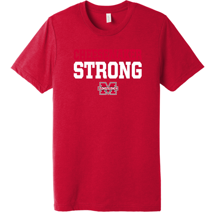 MONROE HIGH SCHOOL CHEESEMAKERS <span class="pdp-name-mascot">MONROE CHEESEMAKERS</span> BELLA+CANVAS Unisex Triblend Short Sleeve Tee