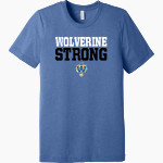 WAUKESHA WEST HIGH SCHOOL WOLVERINES <span class="pdp-name-mascot">WAUKESHA WEST WOLVERINES</span> BELLA+CANVAS Unisex Triblend Short Sleeve Tee Front Thumbnail