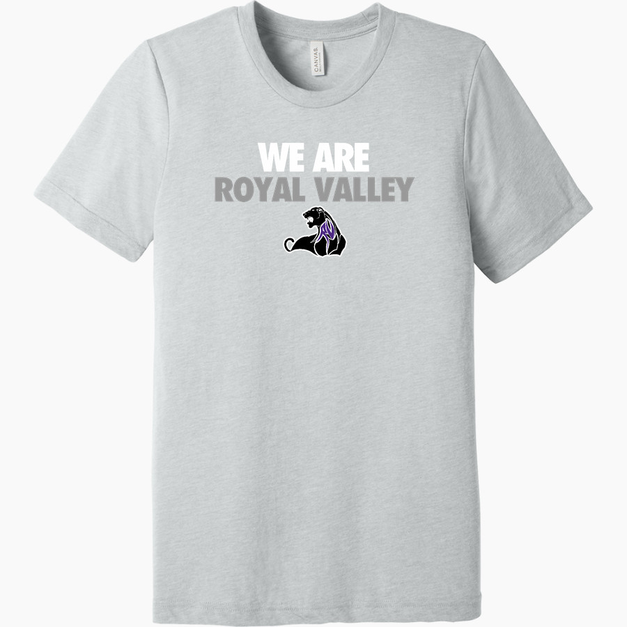ROYAL VALLEY HIGH SCHOOL PANTHERS <span class="pdp-name-mascot">ROYAL VALLEY PANTHERS</span> BELLA+CANVAS Unisex Triblend Short Sleeve Tee