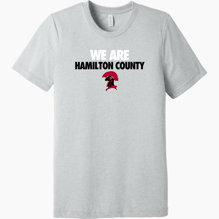 HAMILTON COUNTY HIGH SCHOOL TROJANS <span class="pdp-name-mascot">HAMILTON COUNTY TROJANS</span> BELLA+CANVAS Unisex Triblend Short Sleeve Tee