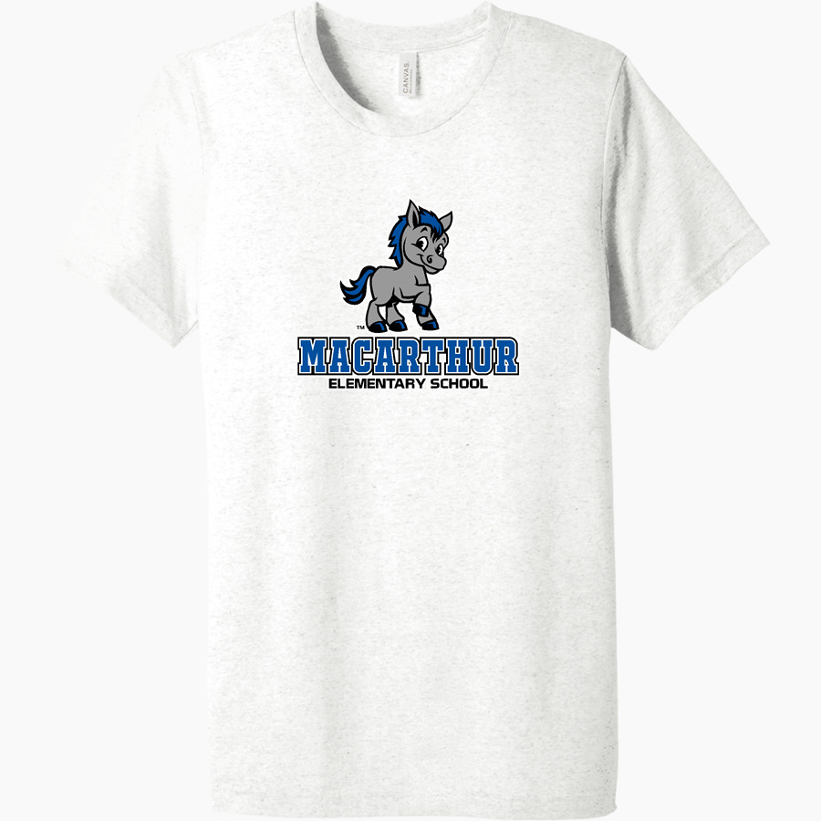 MacArthur Elementary Mustangs BELLA+CANVAS Unisex Triblend Short Sleeve Tee