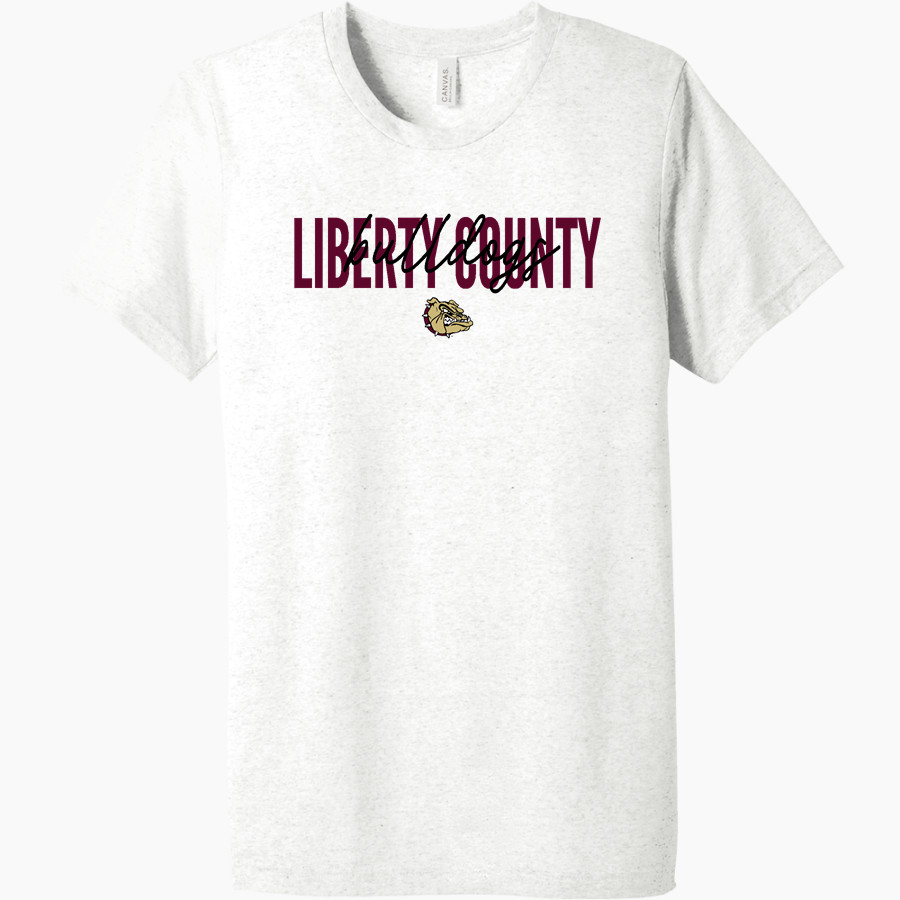 LIBERTY COUNTY HIGH SCHOOL BULLDOGS <span class="pdp-name-mascot">LIBERTY COUNTY BULLDOGS</span> BELLA+CANVAS Unisex Triblend Short Sleeve Tee