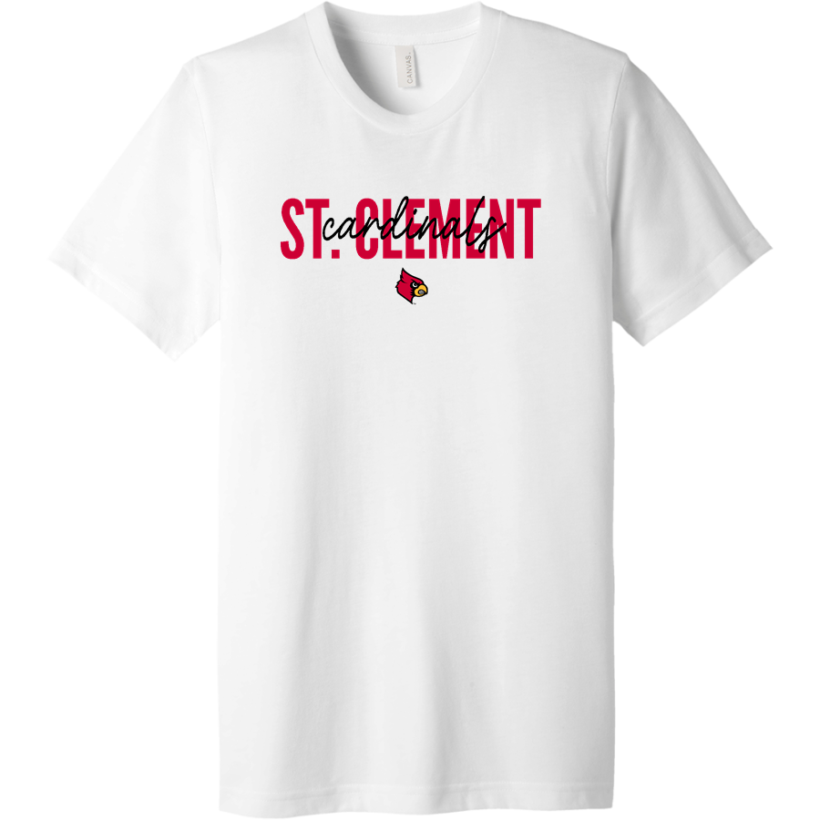 St. Clement Cardinals <span class="pdp-name-mascot">St. Clement School Cardinals</span> BELLA+CANVAS Unisex Triblend Short Sleeve Tee