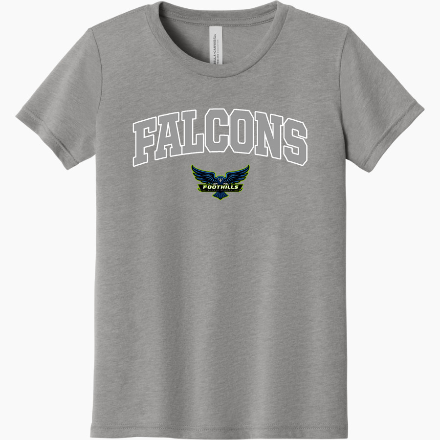 FOOTHILLS FALCONS <span class="pdp-name-mascot">FOOTHILLS MIDDLE SCHOOL FALCONS</span> Bella+Canvas Youth Triblend SS Tee