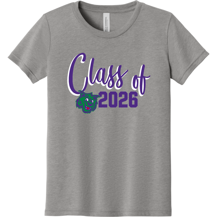 UCS Bobcats <span class="pdp-name-mascot">Underhill Central School Bobcats</span> BELLA+CANVAS Youth Triblend SS Tee