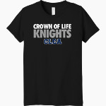 Crown of Life Knights <span class="pdp-name-mascot">Crown of Life Christian Academy Knights</span> Bella+Canvas Youth Triblend SS Tee Front Thumbnail
