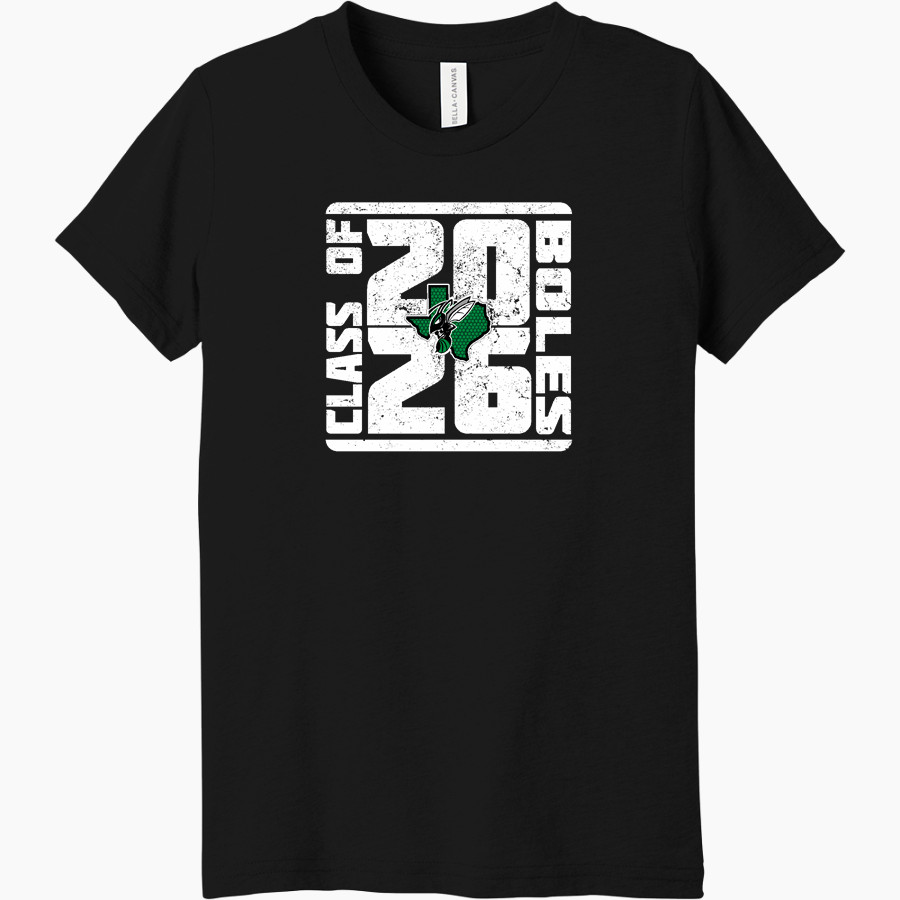 BOLES HIGH SCHOOL HORNETS Bella+Canvas Youth Triblend SS Tee