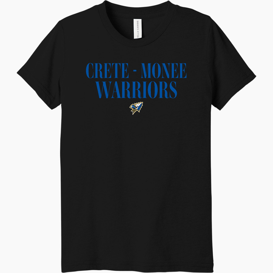 CRETE-MONEE HIGH SCHOOL WARRIORS <span class="pdp-name-mascot">CRETE - MONEE WARRIORS</span> Bella+Canvas Youth Triblend SS Tee