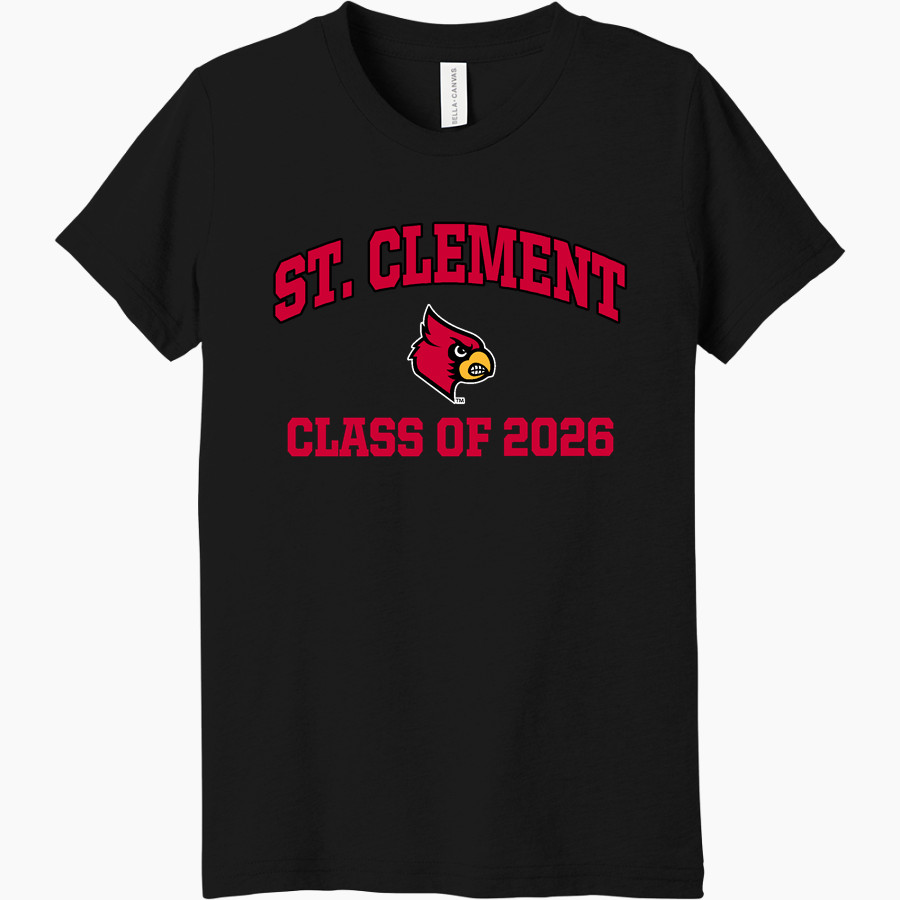 St. Clement Cardinals <span class="pdp-name-mascot">St. Clement School Cardinals</span> Bella+Canvas Youth Triblend SS Tee