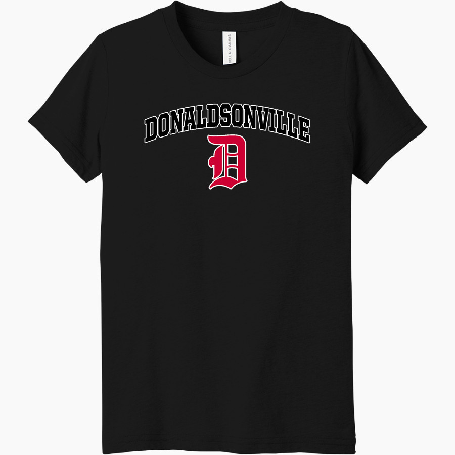 DONALDSONVILLE HIGH SCHOOL TIGERS Bella+Canvas Youth Triblend SS Tee