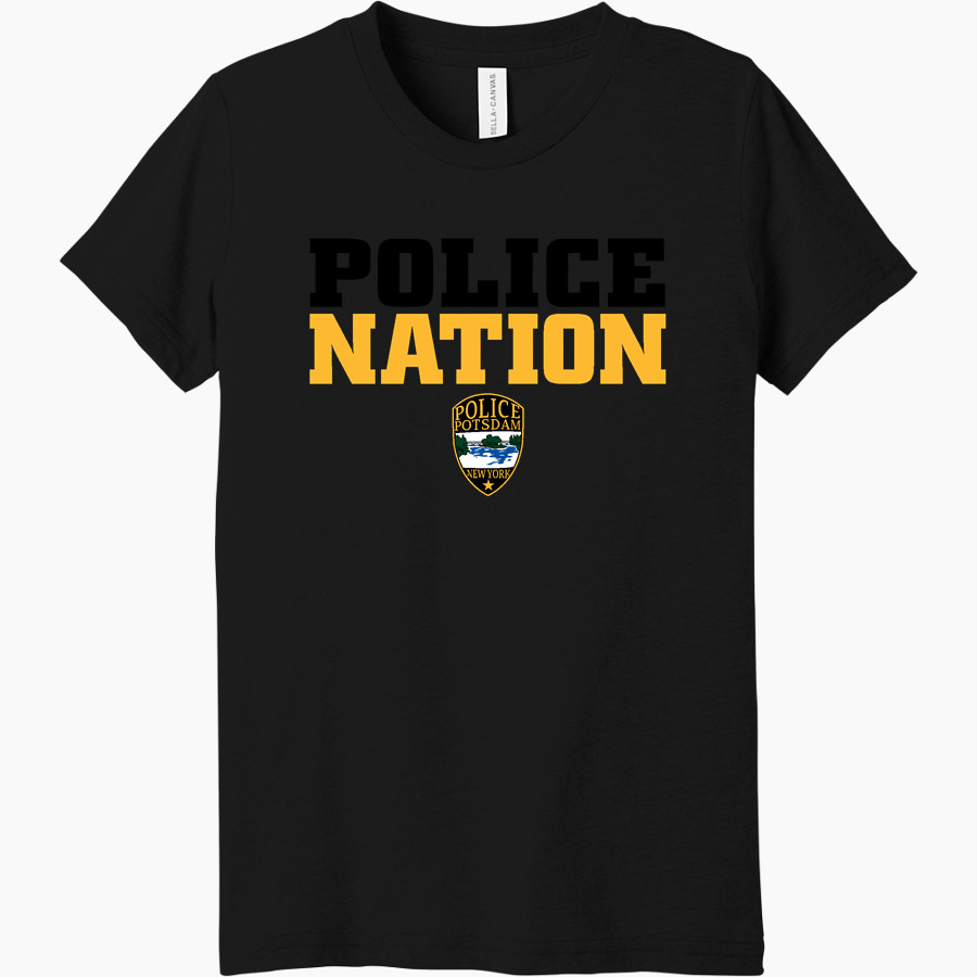 Potsdam Police Deptartment Police <span class="pdp-name-mascot">Potsdam Police Deptartment Police</span> Bella+Canvas Youth Triblend SS Tee