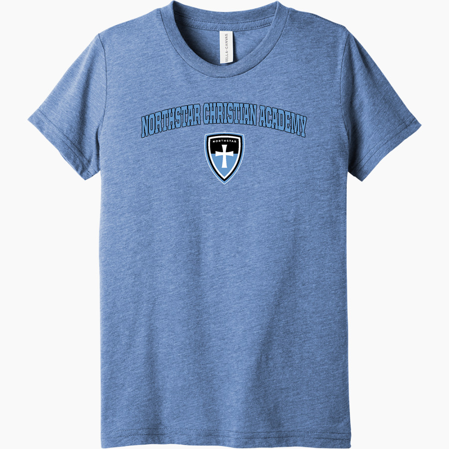 Northstar Christian Knights <span class="pdp-name-mascot">Northstar Christian Academy Knights</span> Bella+Canvas Youth Triblend SS Tee