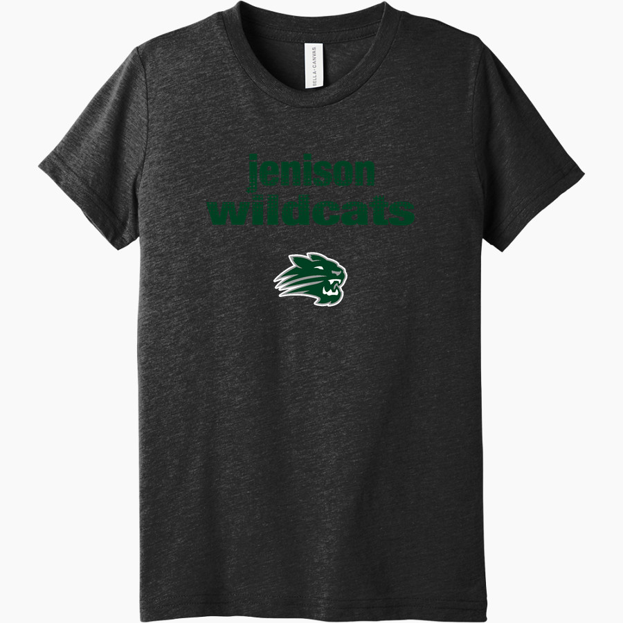 JENISON HIGH SCHOOL WILDCATS <span class="pdp-name-mascot">JENISON WILDCATS</span> Bella+Canvas Youth Triblend SS Tee