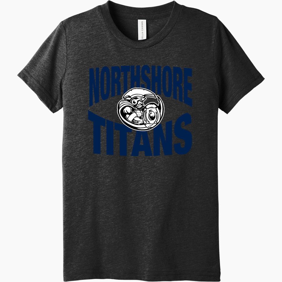 Northshore Titans Online Store <span class="pdp-name-mascot">Northshore Titans</span> Bella+Canvas Youth Triblend SS Tee
