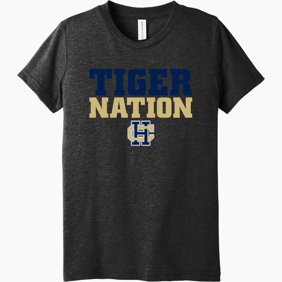 HOLY CROSS HIGH SCHOOL TIGERS <span class="pdp-name-mascot">HOLY CROSS TIGERS</span> Bella+Canvas Youth Triblend SS Tee