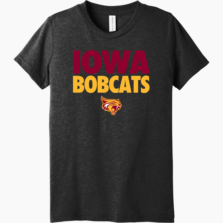 Iowa Bobcats Bella+Canvas Youth Triblend SS Tee