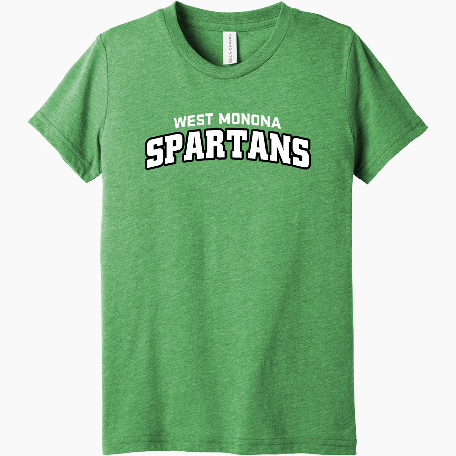 WEST MONONA HIGH SCHOOL SPARTANS Bella+Canvas Youth Triblend SS Tee