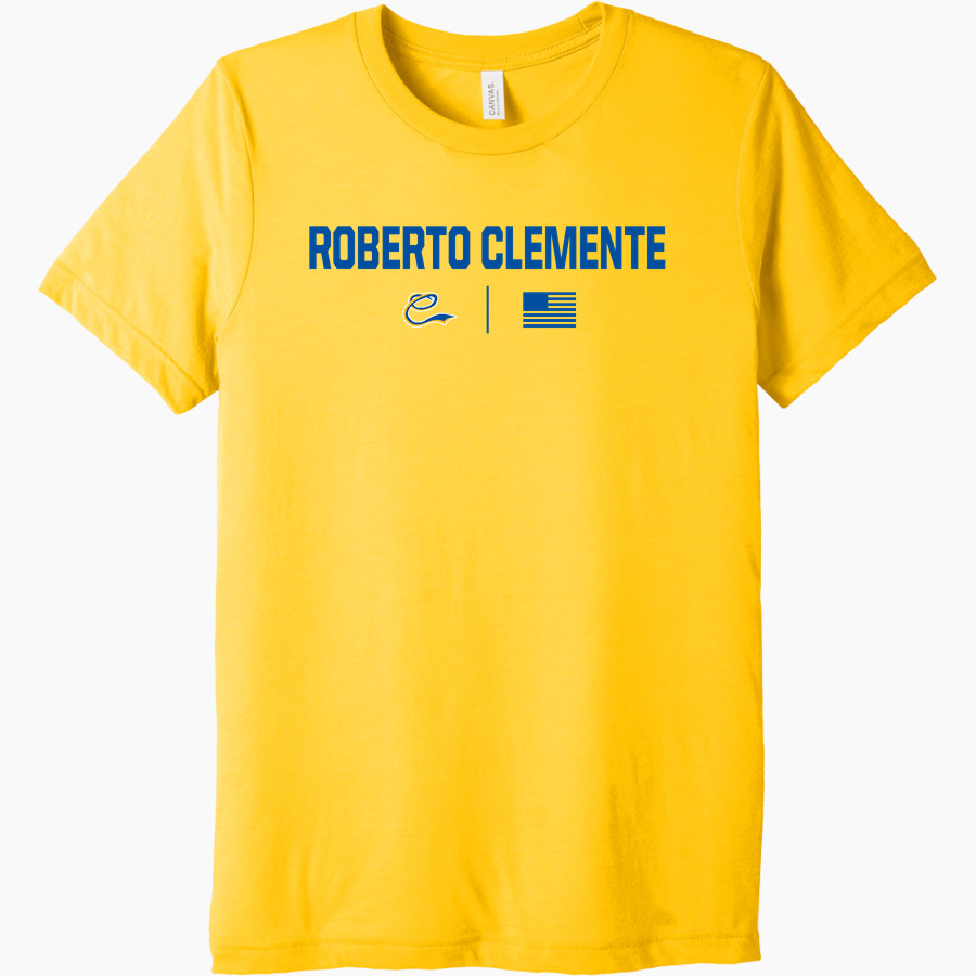 ROBERTO CLEMENTE HIGH SCHOOL WILDCATS <span class="pdp-name-mascot">ROBERTO CLEMENTE WILDCATS</span> BELLA+CANVAS Unisex Triblend Short Sleeve Tee